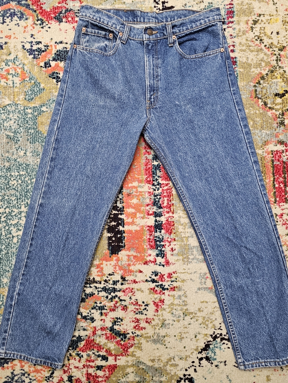 Vintage 80s 1989 Levis 505 XX Jeans Mens Tag 34x30 Red Tab / Measures 32x30 Blue